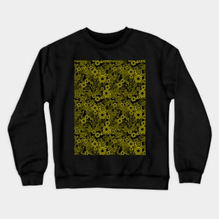 Yellow and Black Spiral Pattern Crewneck Sweatshirt